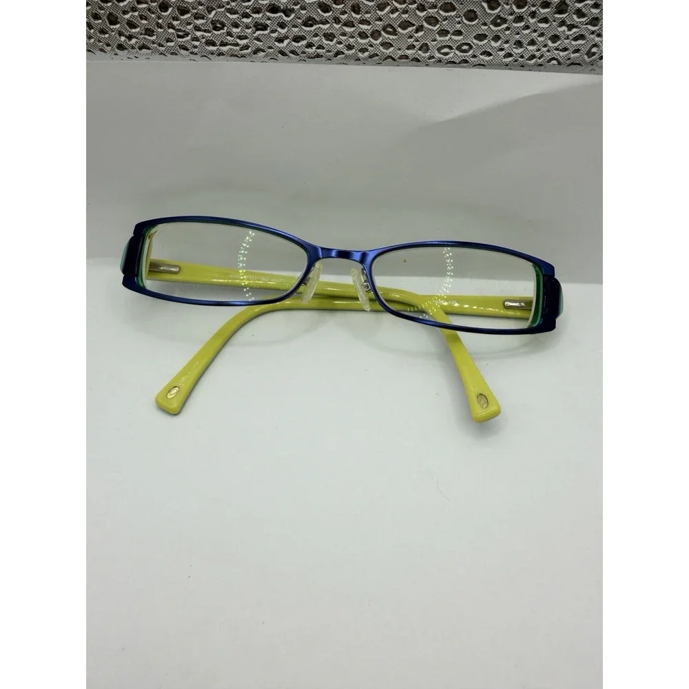 NINE WEST  Blue & LIME GREEN EYEGLASSES FRAMES ONLY WOMEN 383 OJLX 48-18-130